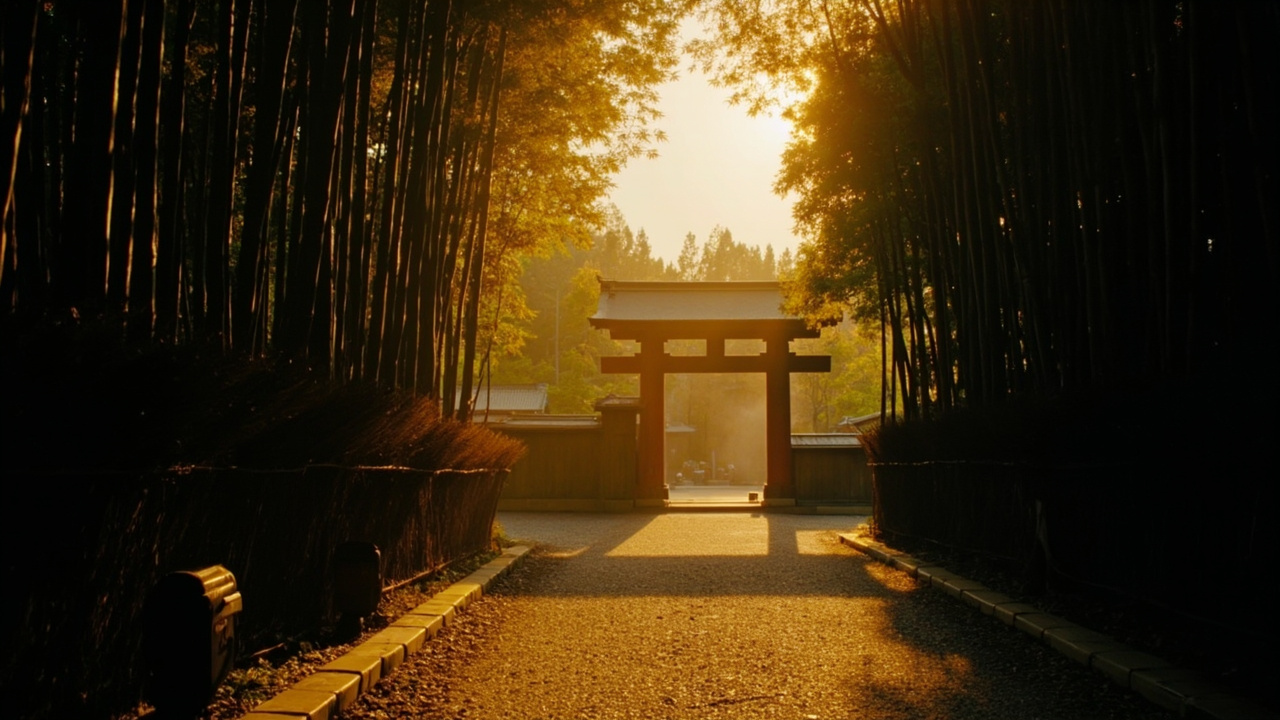 Kyoto traditional bathhouse with bamboo