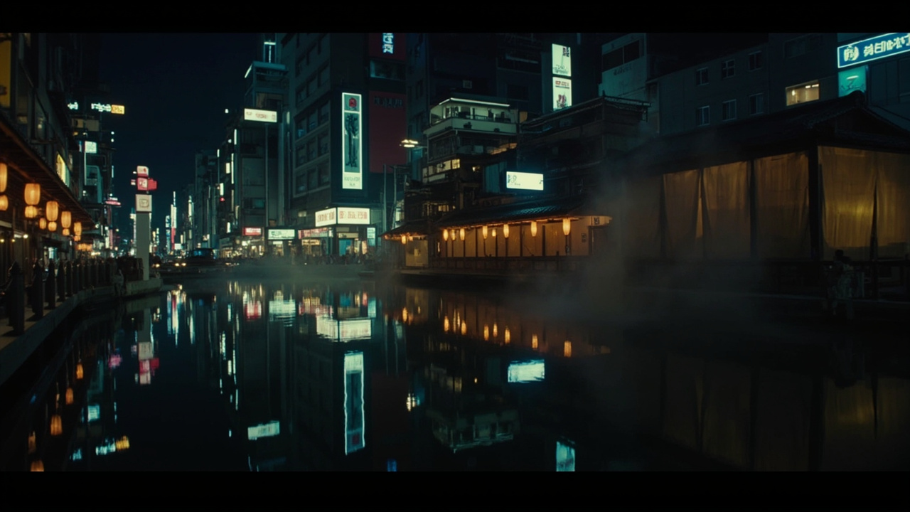 Osaka Dotonbori canal at night